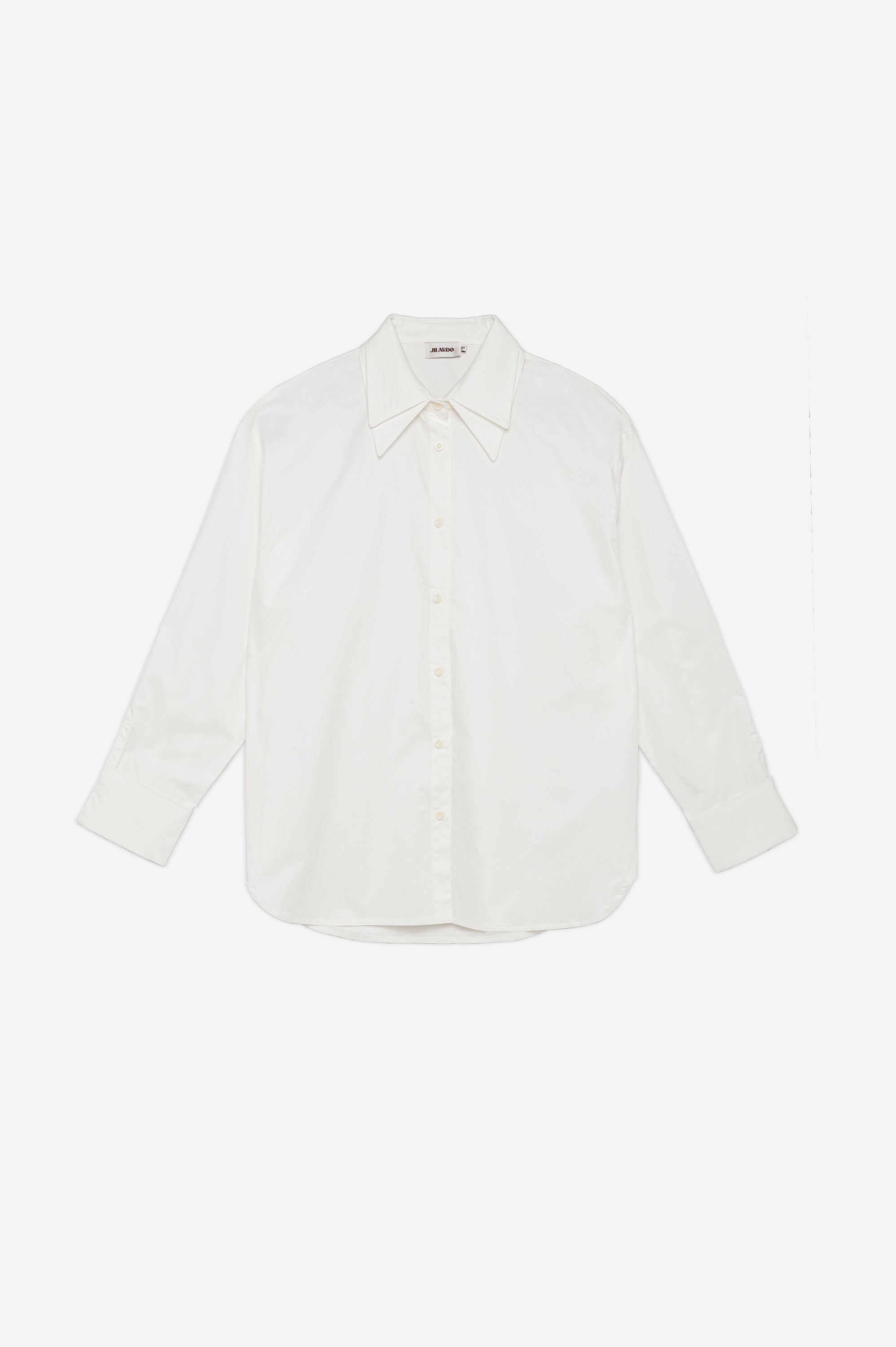 White button shirt with double collar