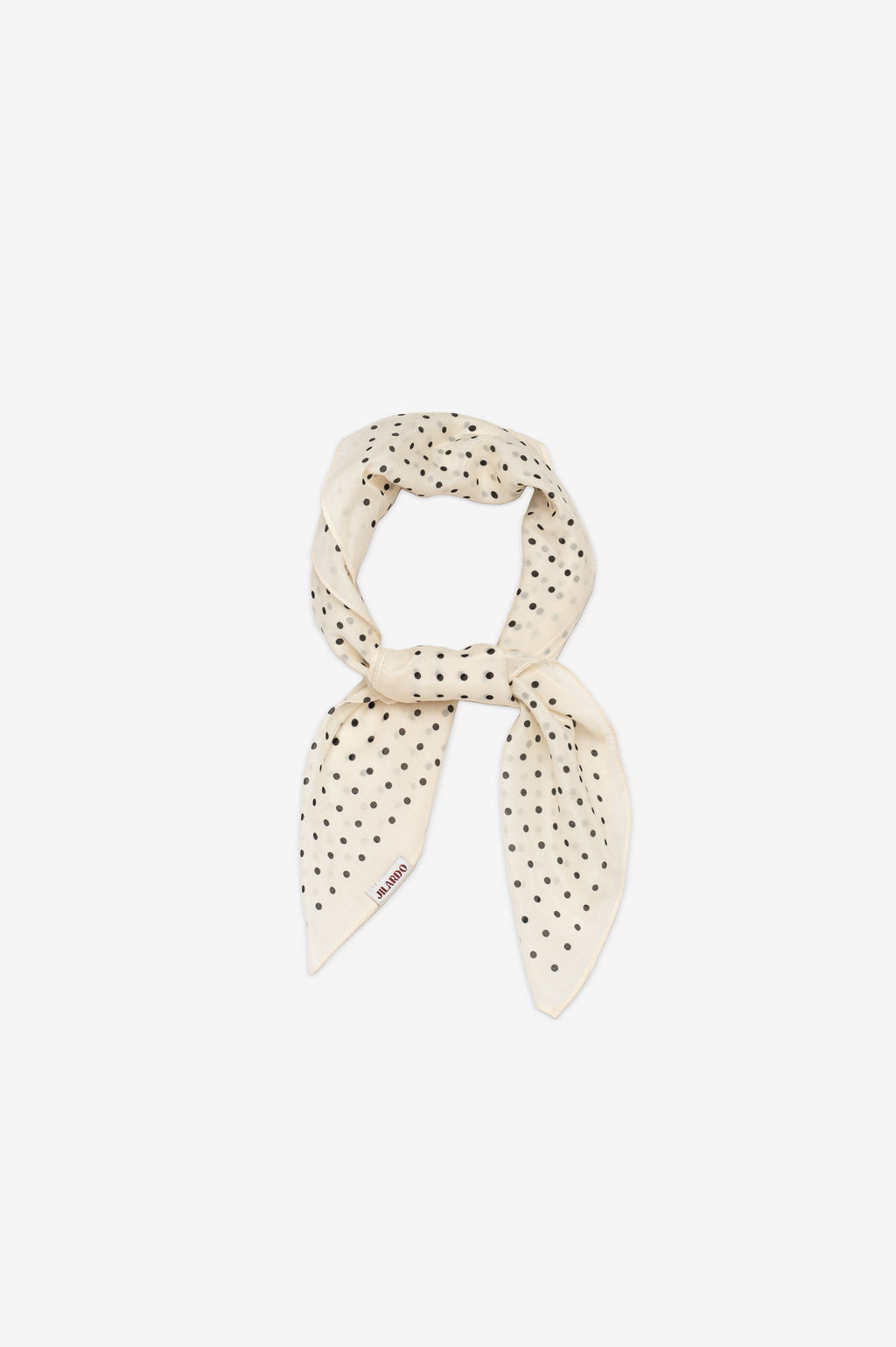 Cream polka dot scarf