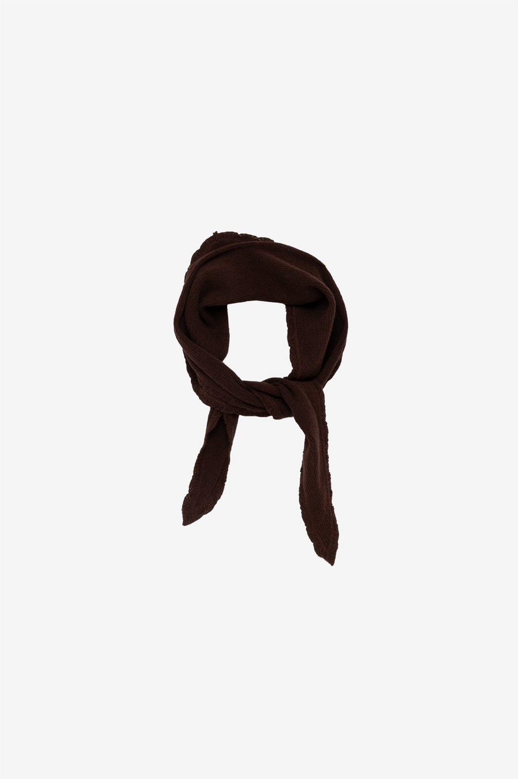 Brown knitted scarf