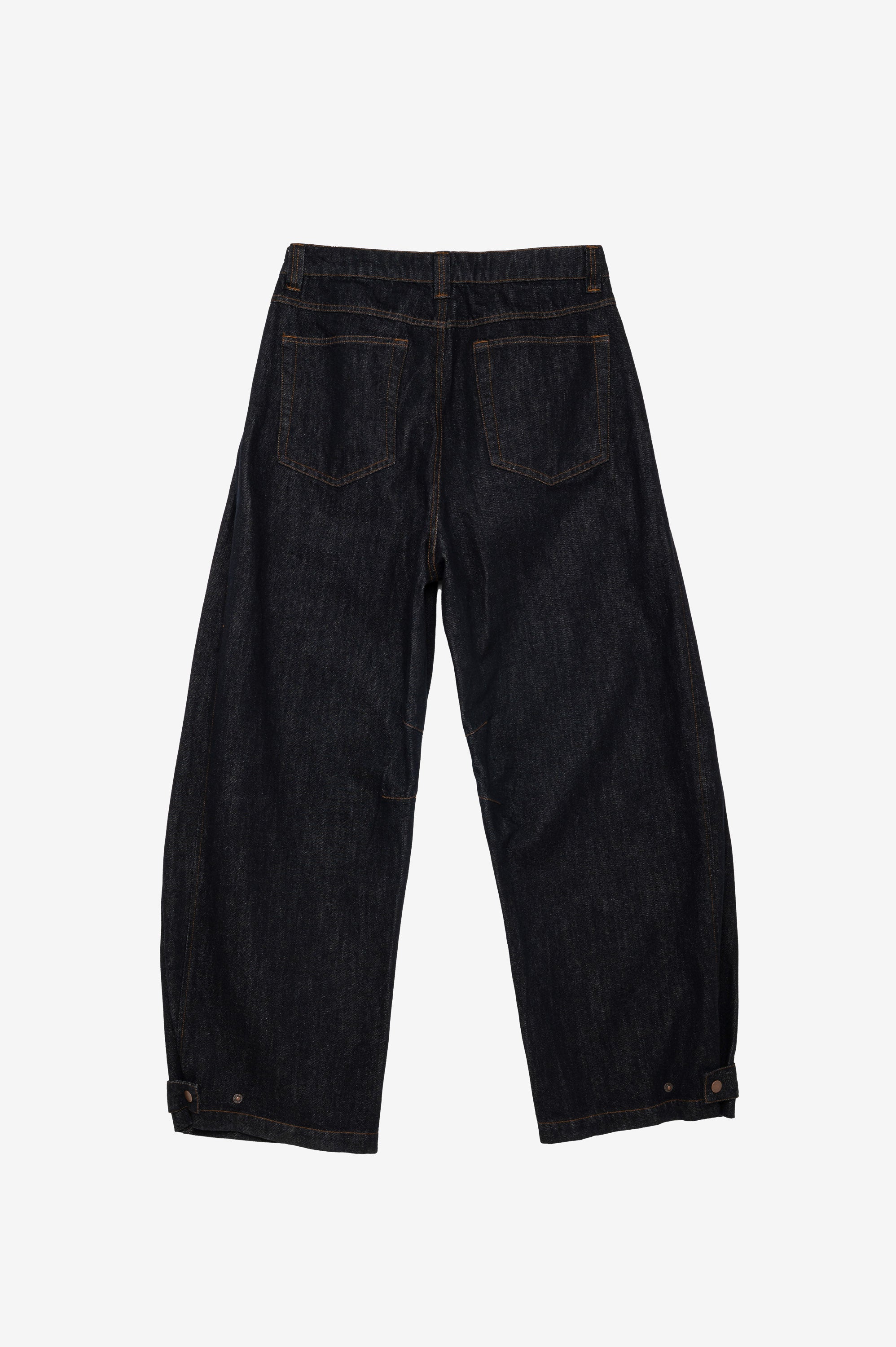 Dark blue barrel jeans