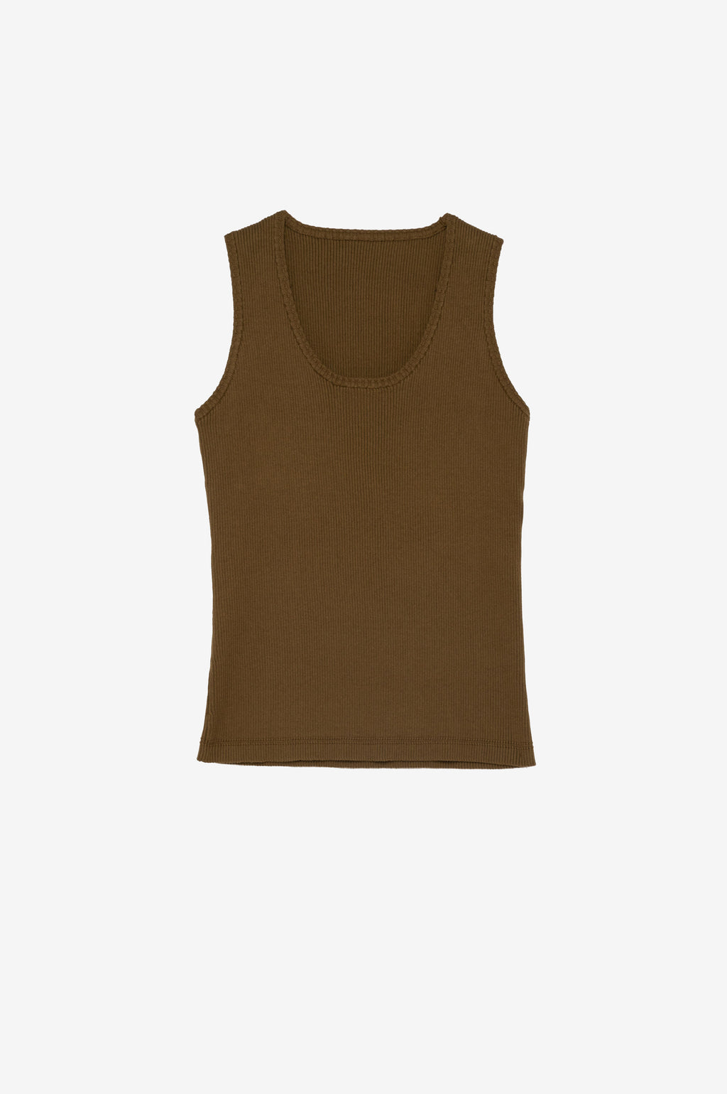 Olive knitted tank top