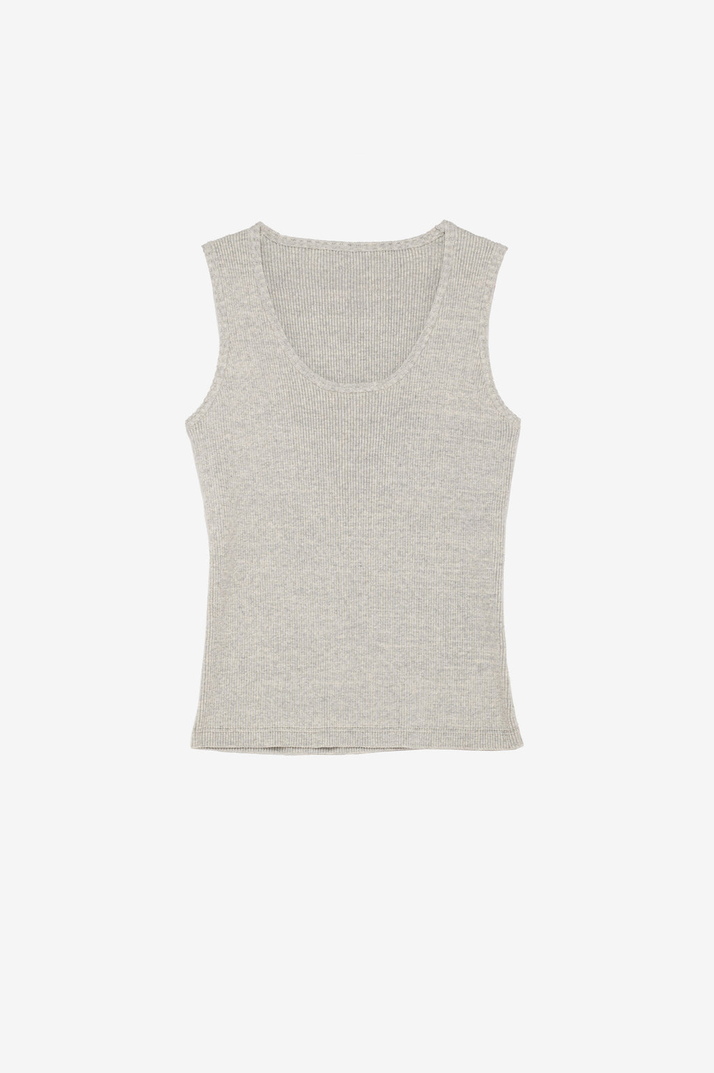 Light grey knitted tank top