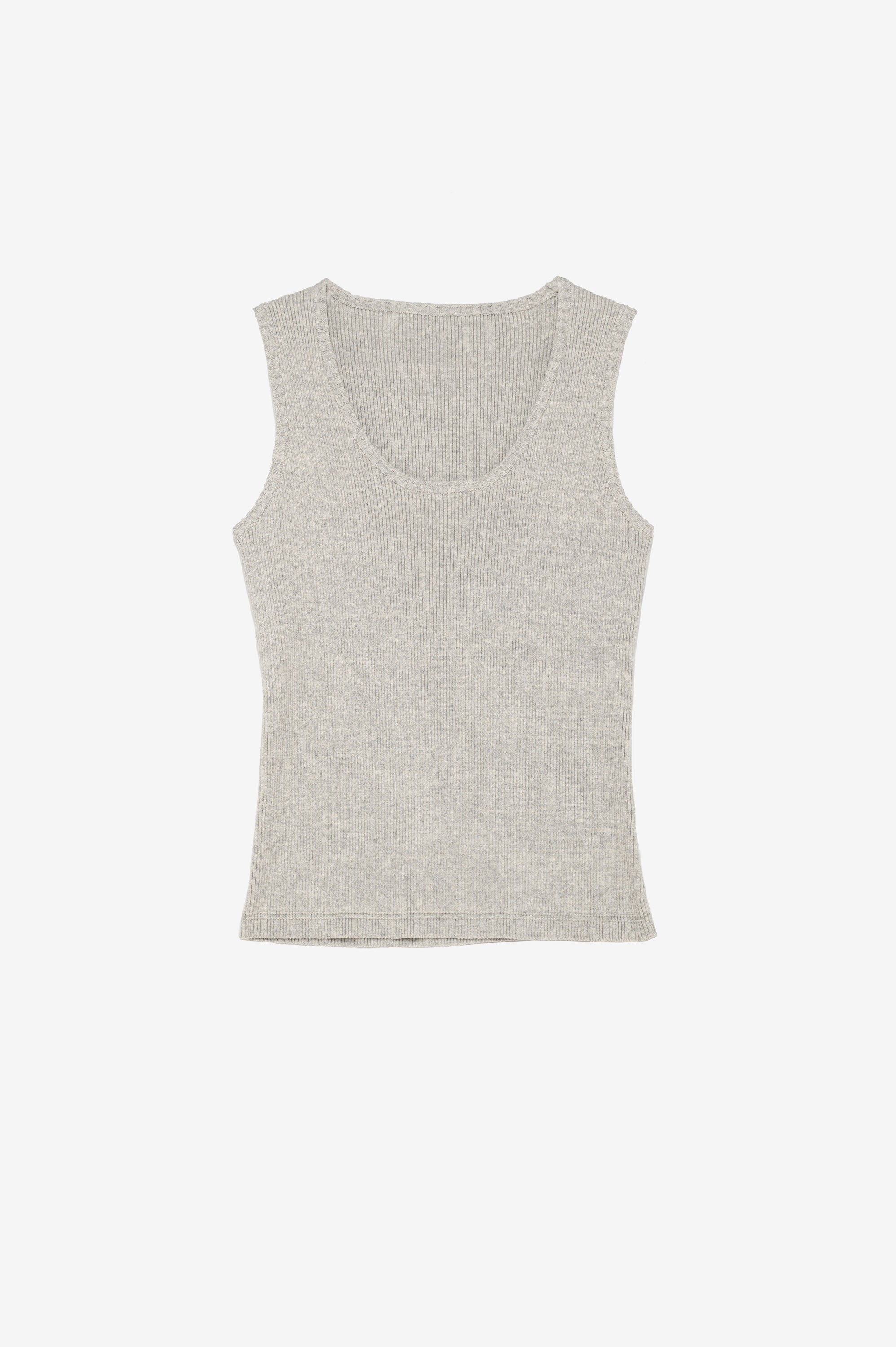Light grey knitted tank top
