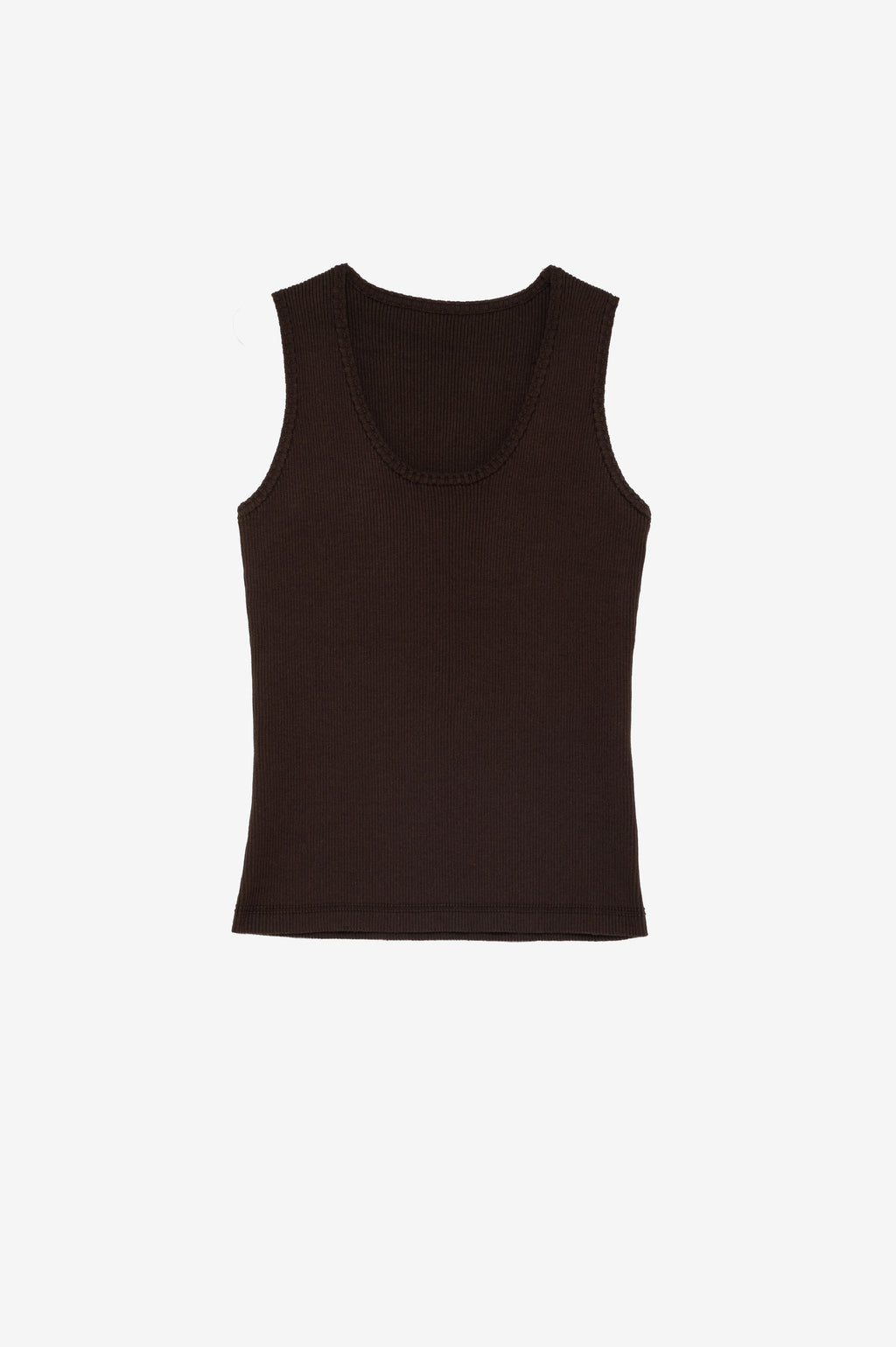 Brown knitted tank top