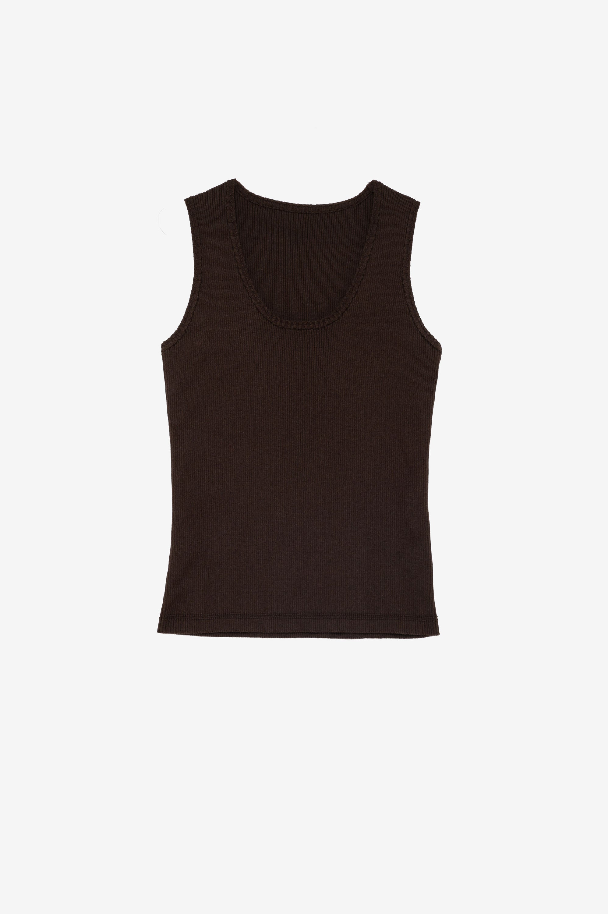 Brown knitted tank top