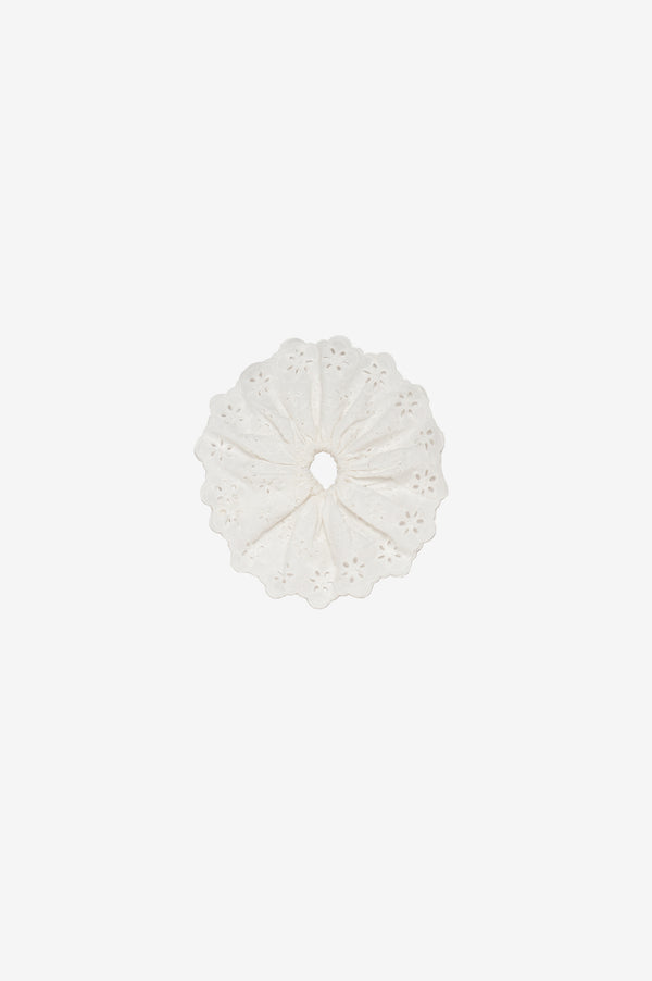 White lace scrunchie