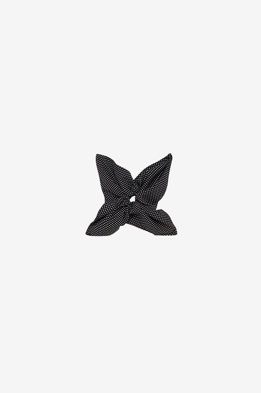 Black polka dot scrunchie