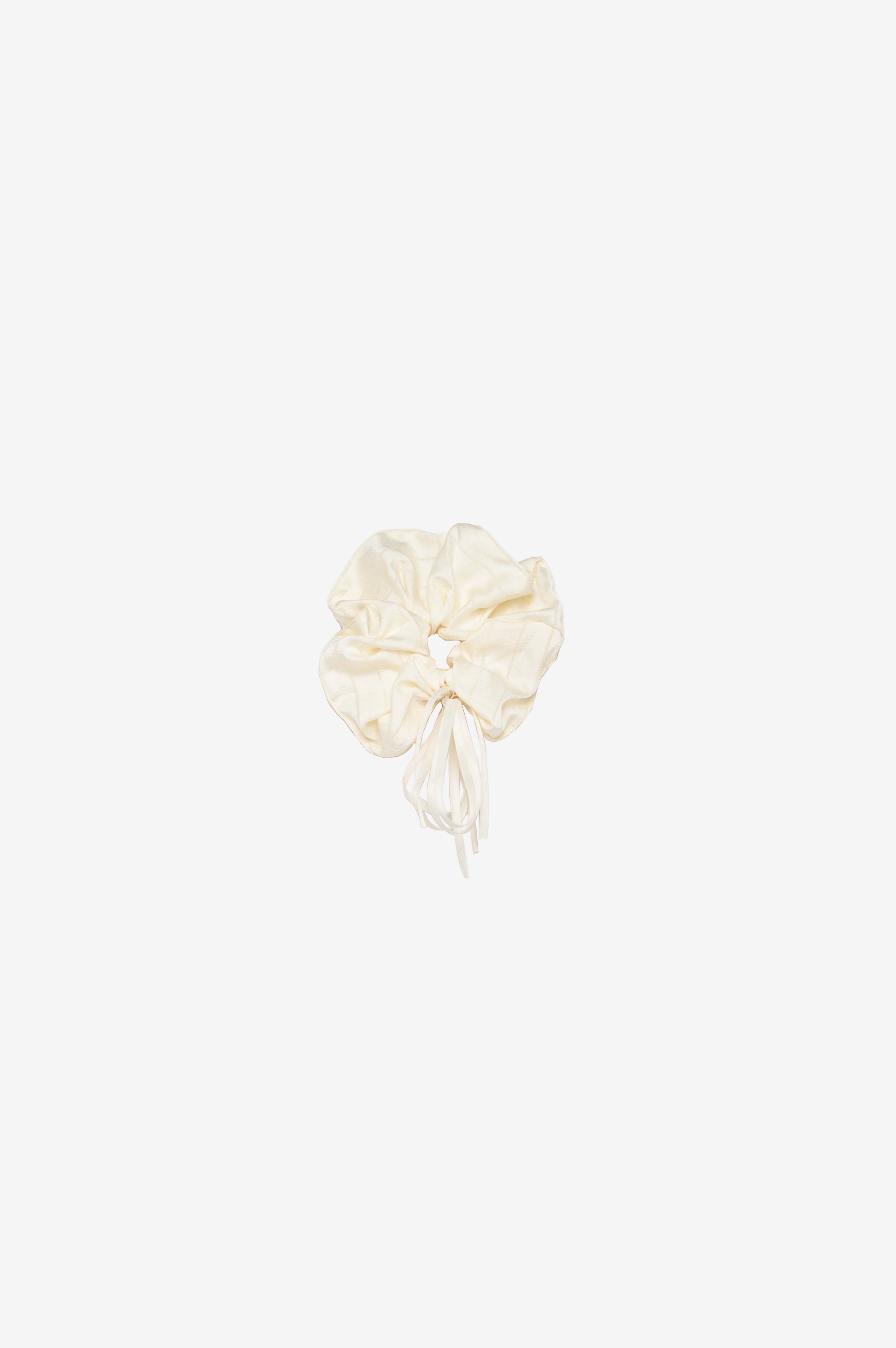 Cream-colored scrunchie 