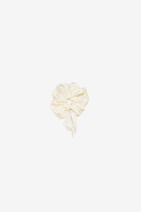 Cream-colored scrunchie 