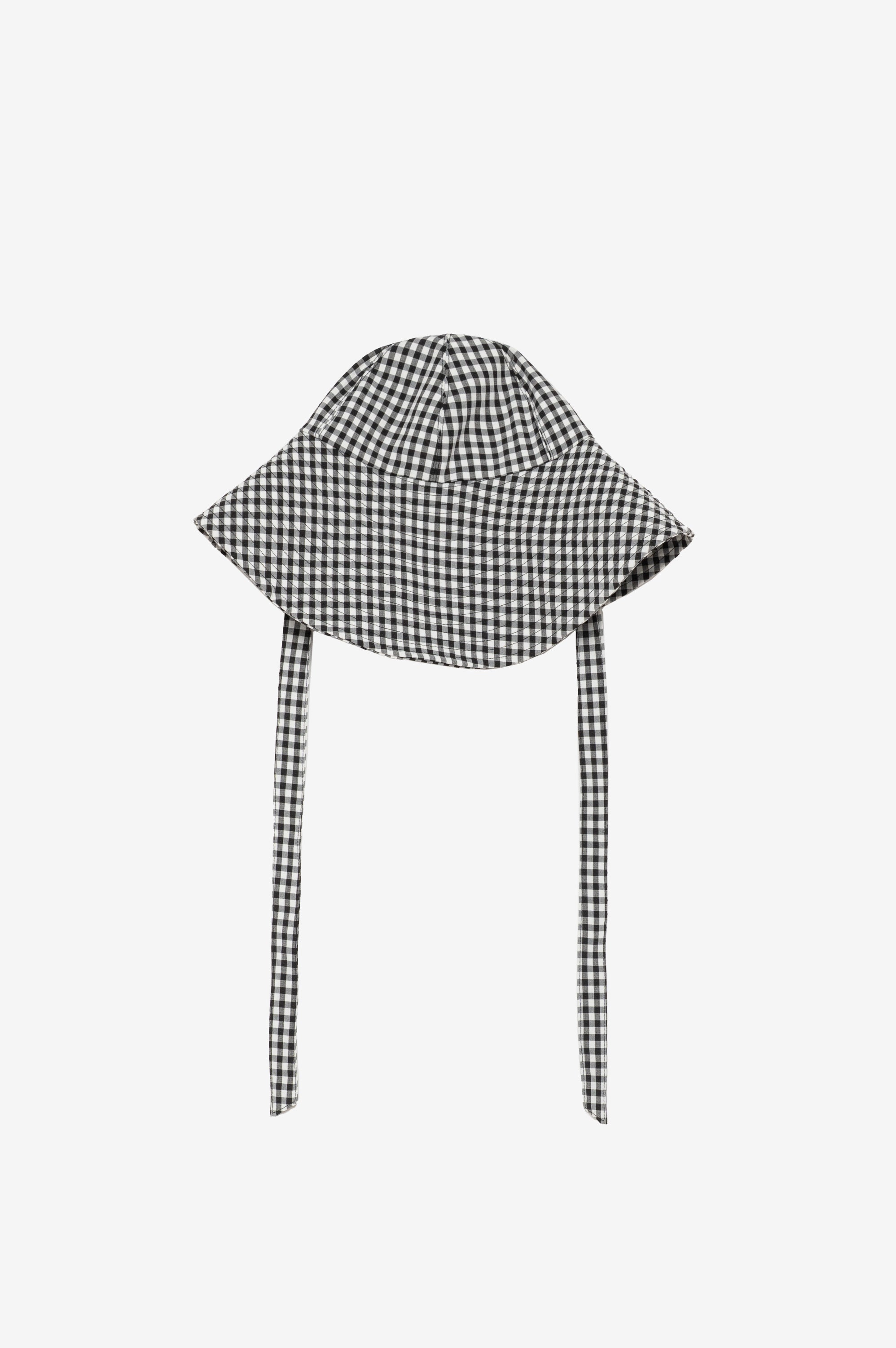Black and white checkered women hat 