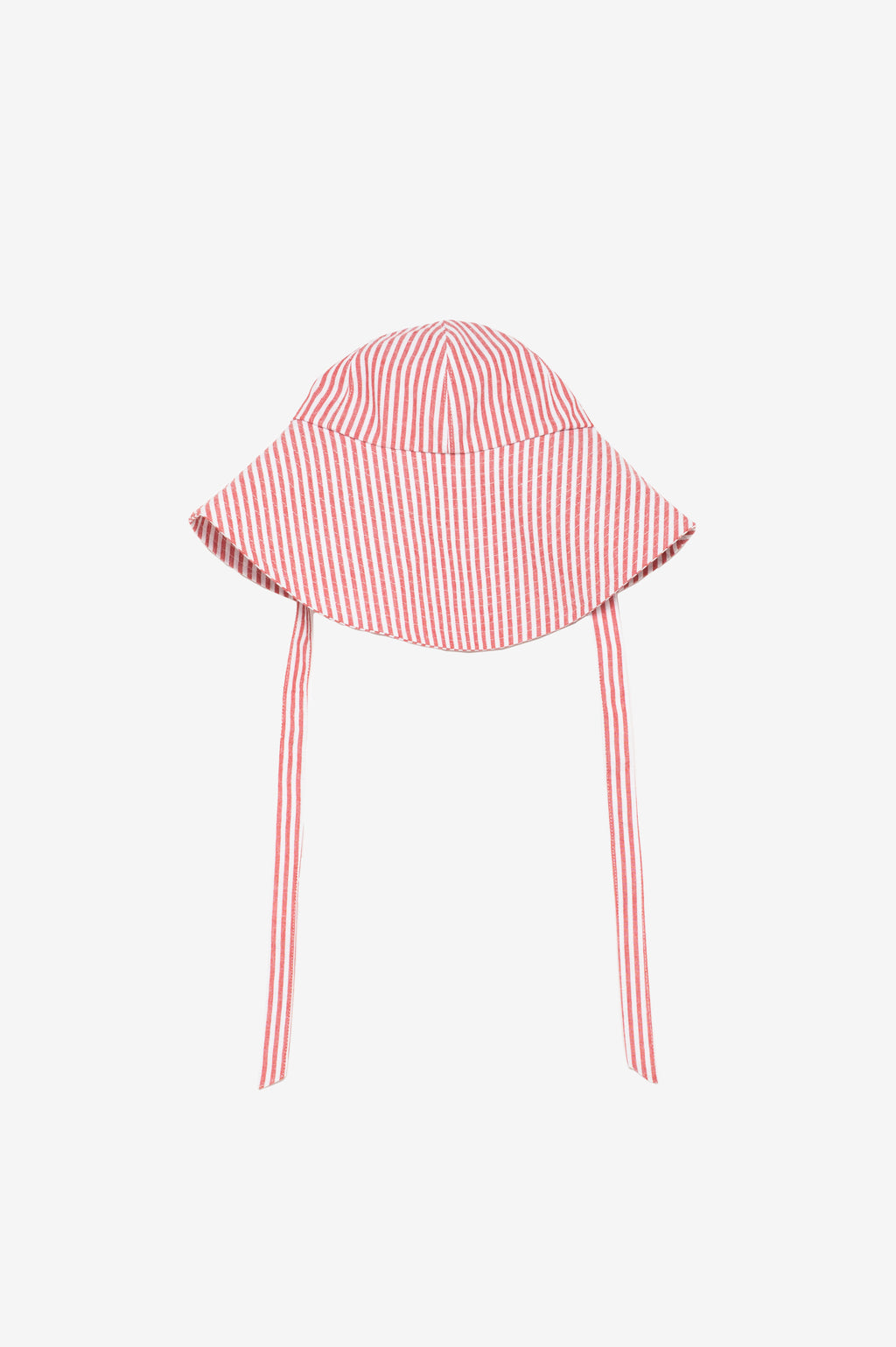 Red and white striped women hat 