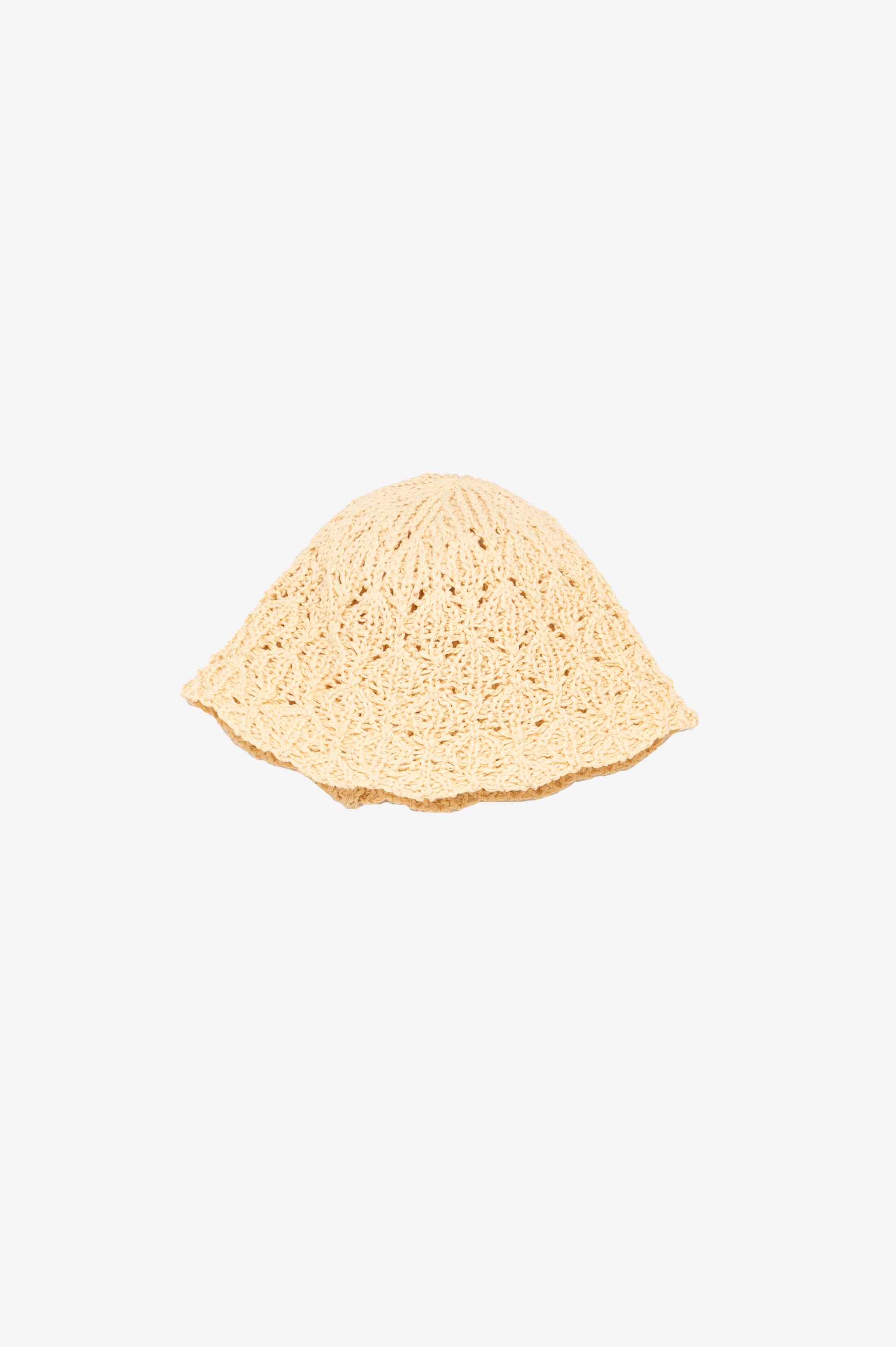 Beige natural crocheted hat 