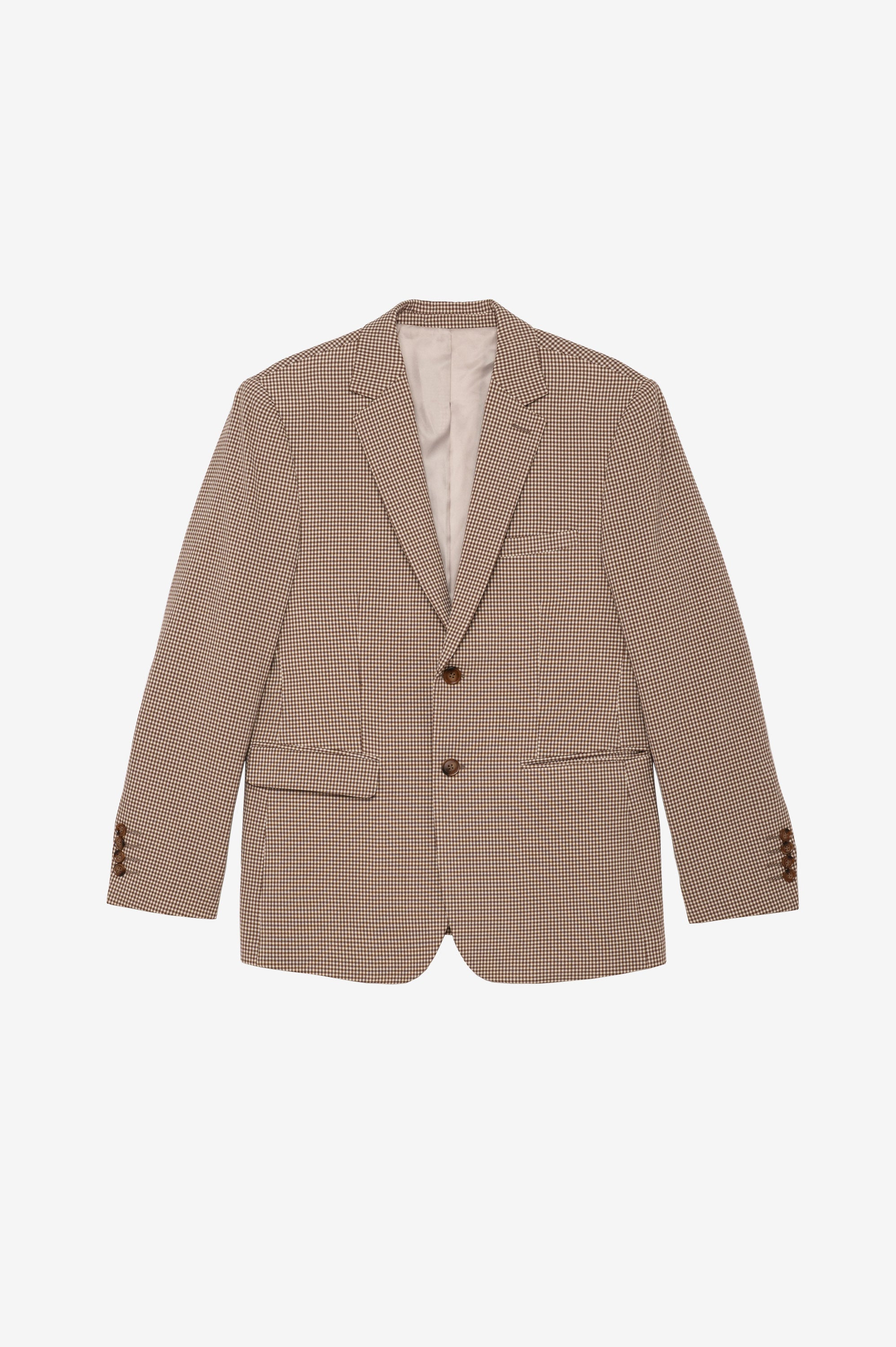 Brown checkered blazer