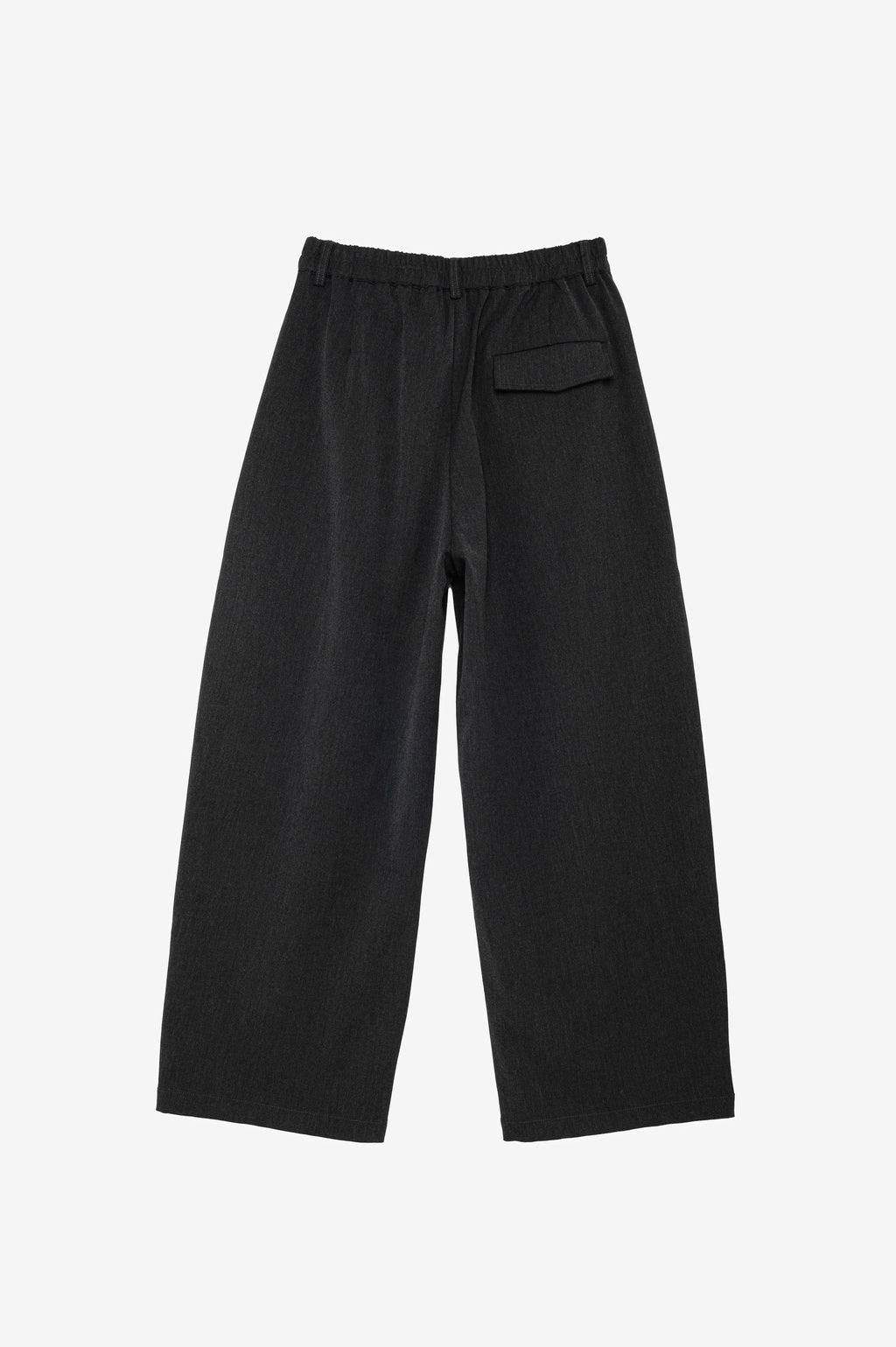 Gray wide-leg tailored pants