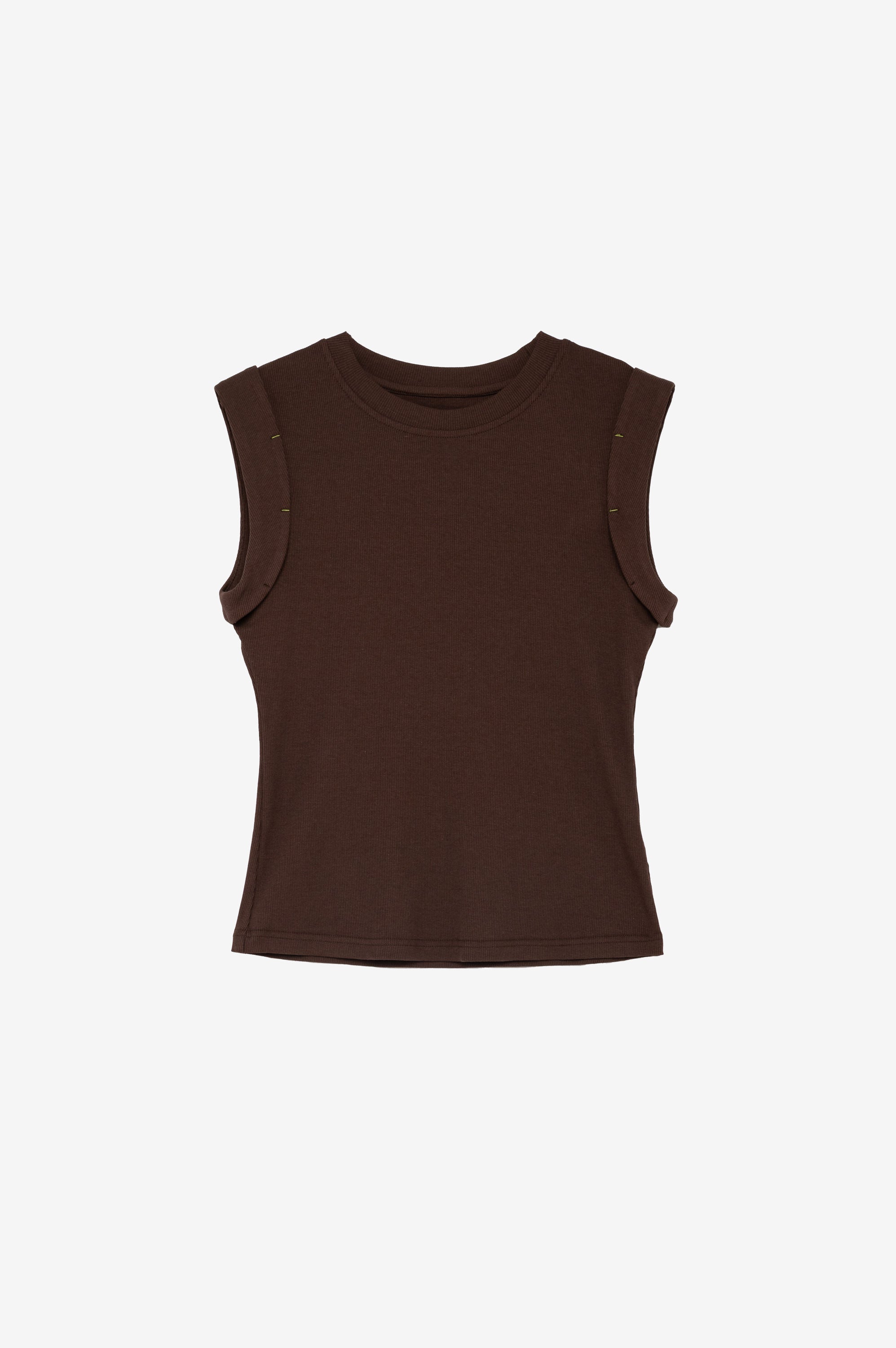 Brown sleeveless top 